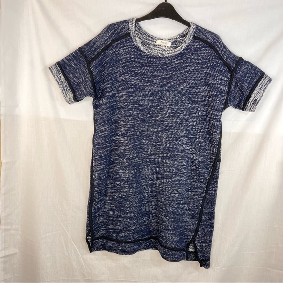 Madewell Dresses & Skirts - Madewell Knit Navy Blue Shirt Dress Women's Medium Casual Beachy Nautical Preppy